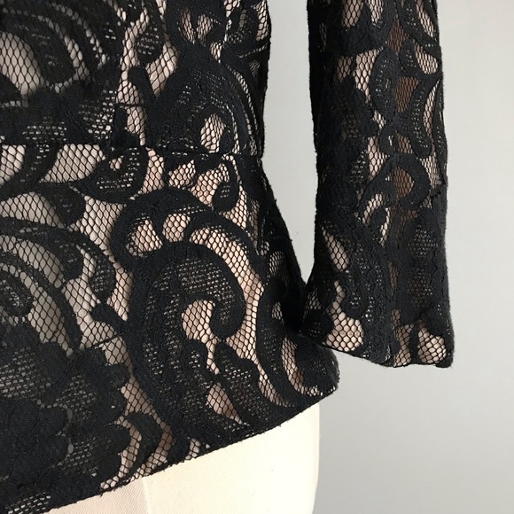 ~SOLD~ PORTMANS Size 8 Black Lace Blazer - Picture 5 of 16
